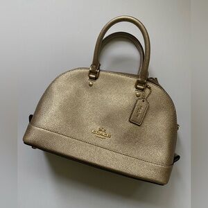 Coach Mini Sierra Bag with Gold Leather and Accents